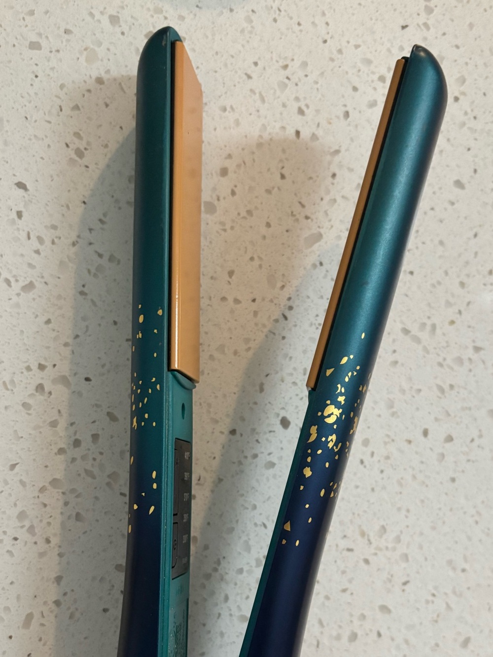 CHI Ceramic Ultra Flat Iron Digital - Model GF8165 Blue w/ Gold Speckles